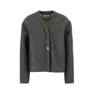 Loewe Women Dark Grey Shearling Jacket